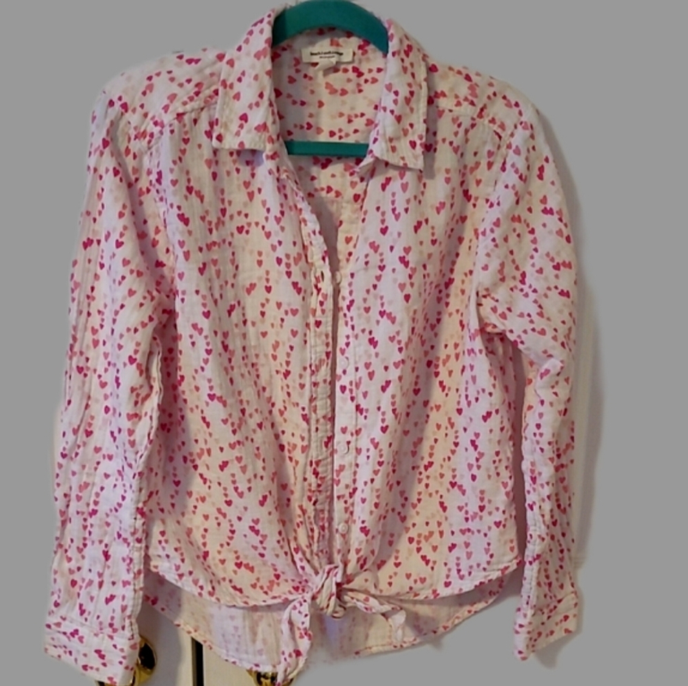 Beach Lunch Lounge Heart Blouse